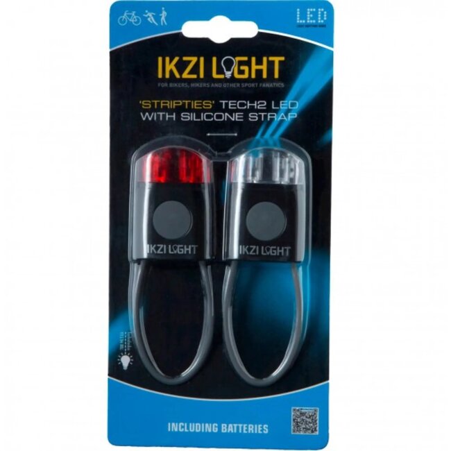 Ikzilight Mini LED-set - Waterdicht - Siliconen strap - Zwart - Compact en lichtgewicht