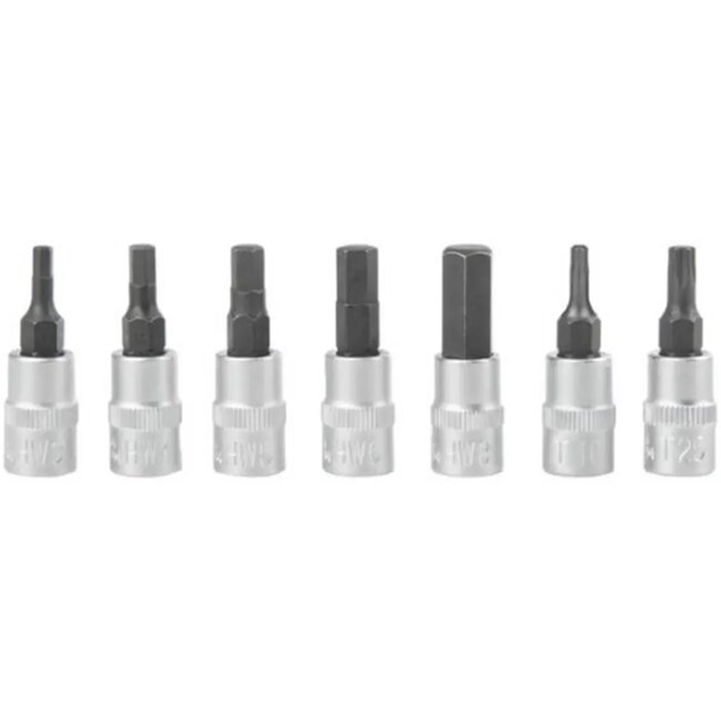 M-Wave Momentsleutelset - Instelbaar 2-24 Nm - 8-delig - Inclusief Doppenset en Opbergkoffer