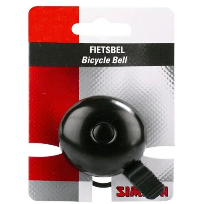 Simson Racefietsbel - Elastische Bevestiging - Zwart - Geluid tot 85 dB