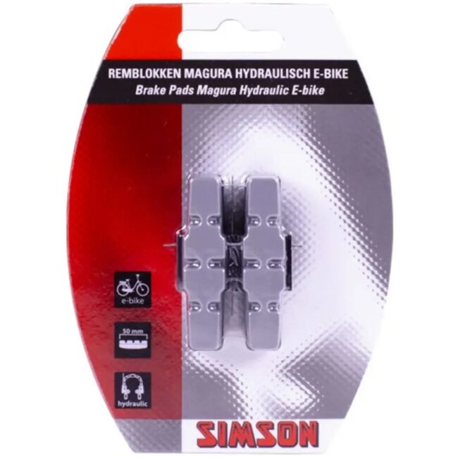 Simson Remblokken voor E-bike - Hydraulisch - Duurzaam - Geschikt voor HS33/HS11 - 2 stuks