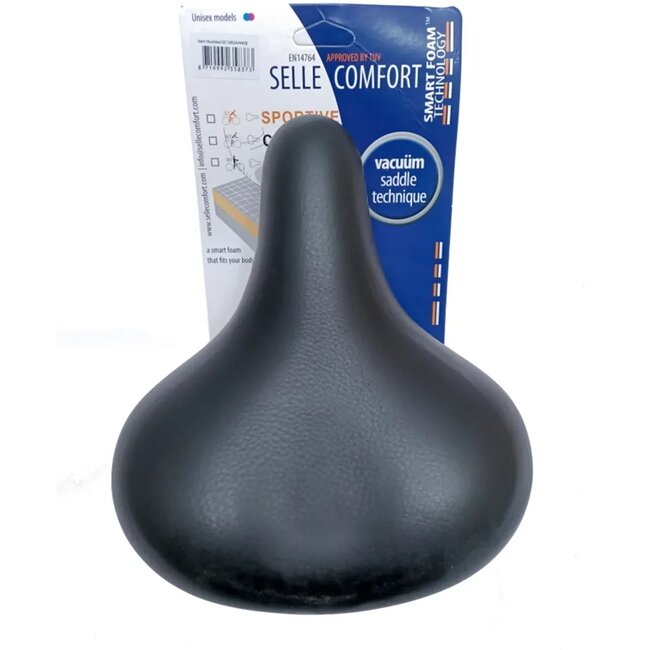 Selle Comfort Retro fiets zadel - Smartfoam techniek - Gel en staal - 25x23 cm - Bruin