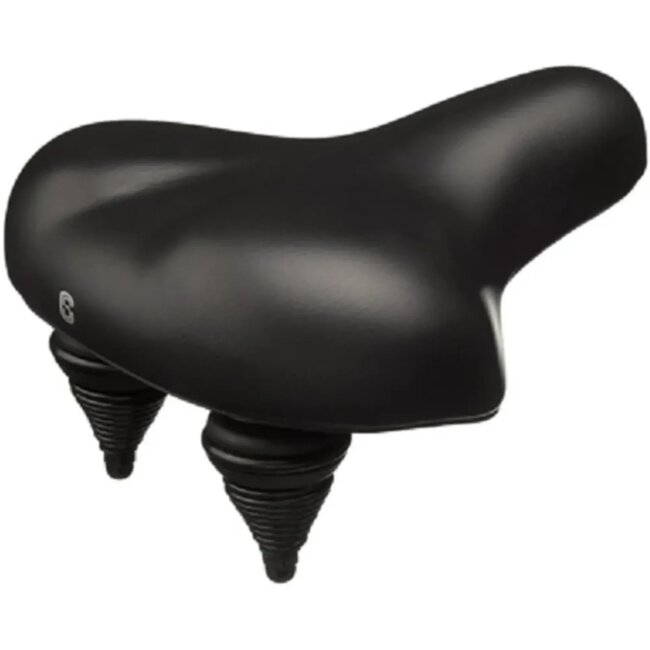 Selle Comfort Retro fietszadel - Medium - Zwart - Ergonomisch - Hangveren - Vacuum gesealed