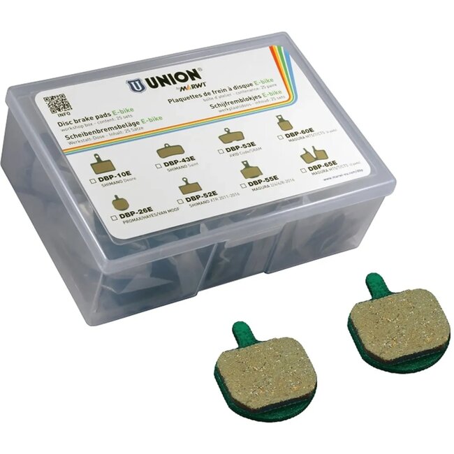 Union Schijfremblokjes - Organisch & Kevlar - Voor E-Bike - 25 Sets