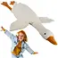 Kruzzel Knuffeldier Gans 130 cm – geschikt vanaf 0 jaar