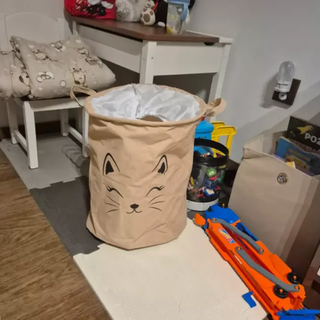 Kruzzel XL Opbergmand met Deksel – 35L - Speelgoed- of Wasmand