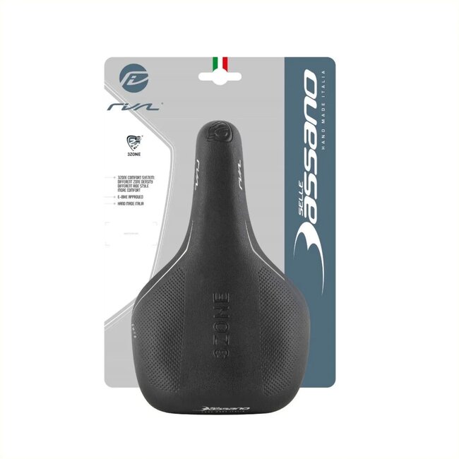 Selle Bassano Sportzadel - 3zone Comfort - Unisex - Zwart - 255 mm - Lichtgewicht