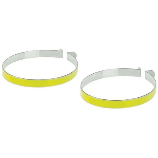 M-Wave Stalen broekklemmen met reflectie - Veilig fietsen - Per paar geleverd