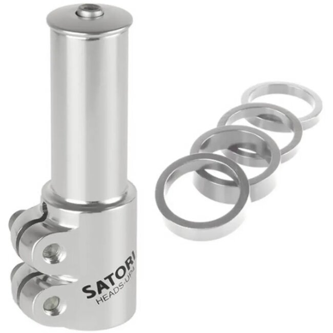 Satori Stuurpen verhoger - verstelbare hoogte - zilver - 117 mm - aluminium