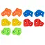 Kruzzel Klimstenen set voor Kinderen – 10 Grepen + 2 Handvatten