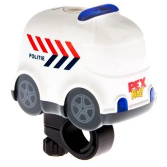 Pexkids Toeter Politieauto - Speelgoed met Sirene en Licht - 6 Geluidsprogramma's - Wit - Kunststof