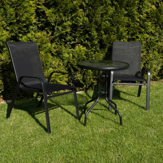 Gardlov Metalen Tuinstoelen Set - Weerbestendig & Stapelbaar