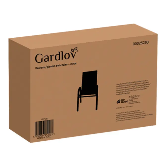 Gardlov Metalen Tuinstoelen Set - Weerbestendig & Stapelbaar