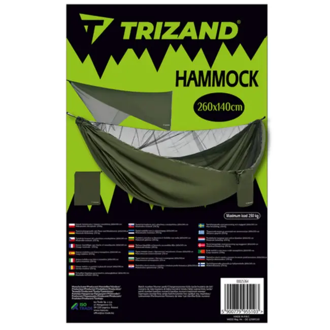 Trizand Outdoor Hangmat met Muskietennet en Tarp – tot 250 kg