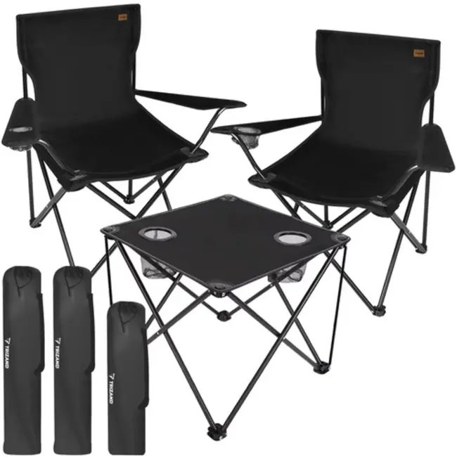 Trizand Vissersstoelen set met Tafel – Opvouwbaar & Weerbestendig