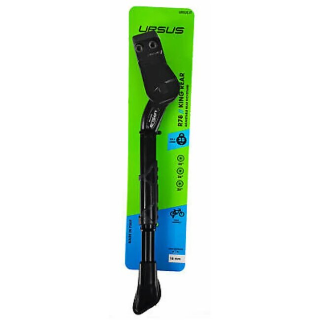 Ursus Verstelbare fietsstandaard - enkel - staal - 26-28 inch - zwart