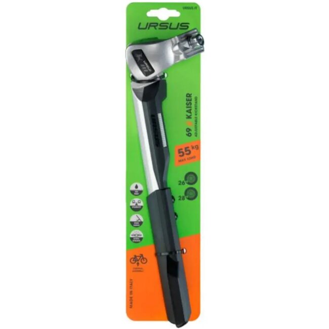 Ursus Verstelbare fietsstandaard - zilver - geschikt voor E-bikes - 26-28 inch - hoge stabiliteit