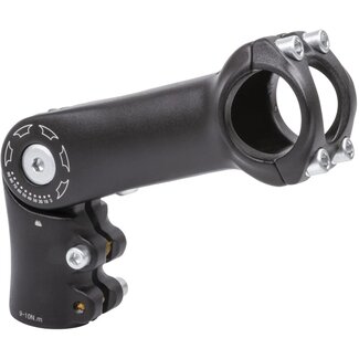 M-Wave Verstelbare stuurpen - 0-90° hoek - 110 mm lengte - Ø 31,8 mm klem - Zwart