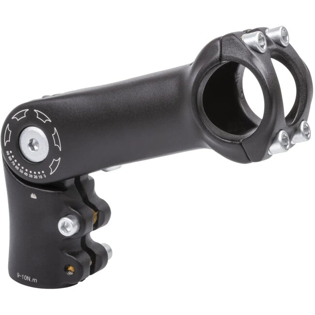 M-Wave Verstelbare stuurpen - 0-90° hoek - 110 mm lengte - Ø 31,8 mm klem - Zwart