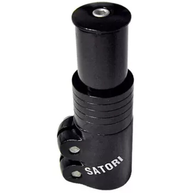 Satori Verstelbare stuurpen verhoger - aluminium - matzwart - 117mm - inclusief spacers