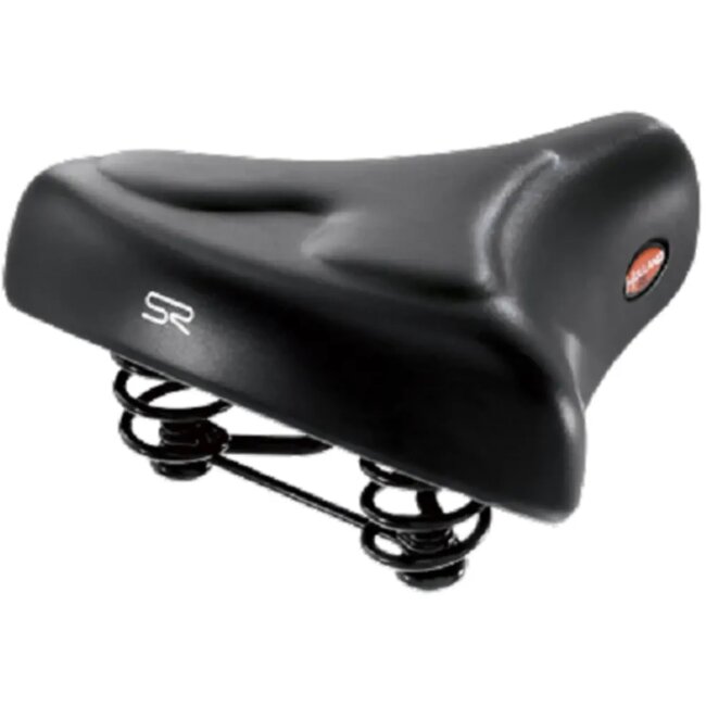 Selle Royal Zadel met retro design en gelvulling - 247x219 mm - Zwart