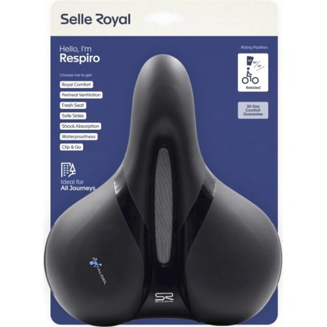 Selle Royal Zadel met ventilatiekanaal en koeltechnologie - unisex - zwart