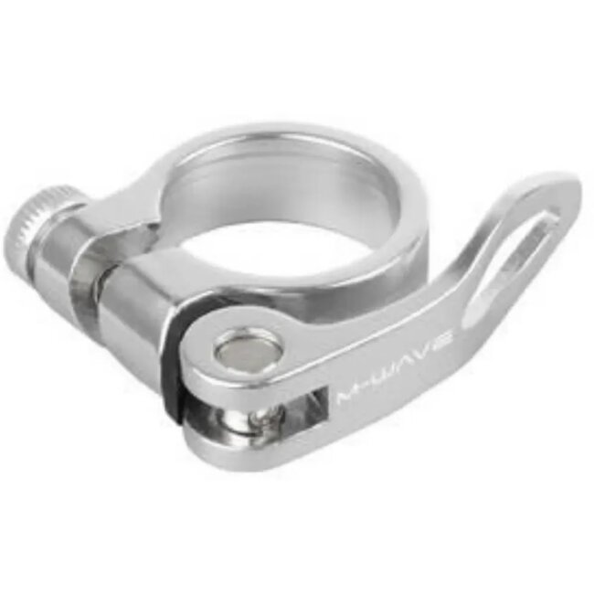 M-Wave Zadelpenklem - Snelspanner - Aluminium - 31.8 mm - Zilver - Gereedschapsloos