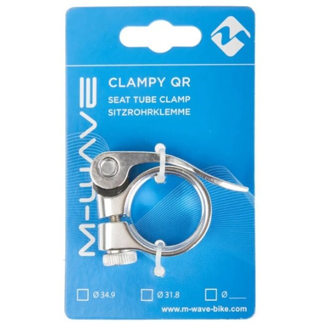 M-Wave Zadelpenklem - Snelspanner - Aluminium - 31.8 mm - Zilver - Gereedschapsloos