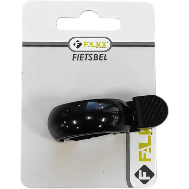 Falkx Zwarte fietsbel - modern design - krachtige klank - eenvoudig te monteren