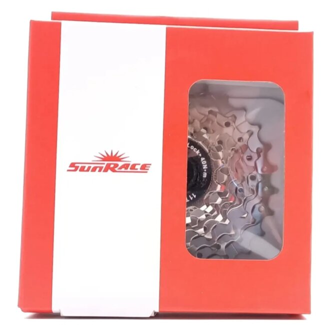 Sunrace 7-speed cassette - nikkel afwerking - 12-24T - lichtgewicht 208g