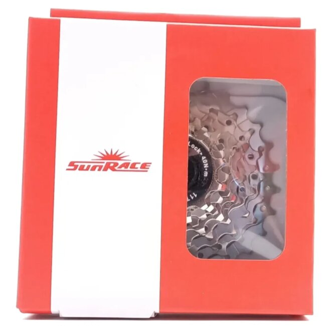 Sunrace 8-speed cassette - 11-28T - Super Fluid Drive - nikkel afwerking - 265 gram