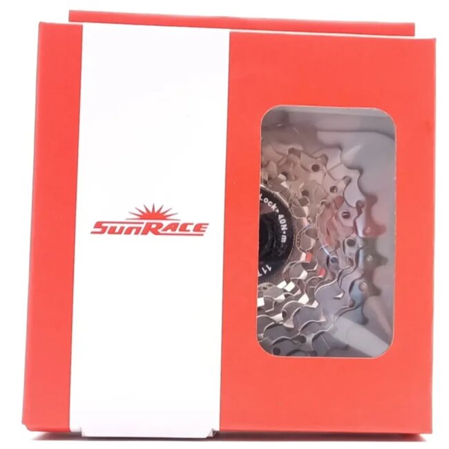 Sunrace 9-speed cassette - 11-28T - nikkel afwerking - Shimano compatibel - 273 gram