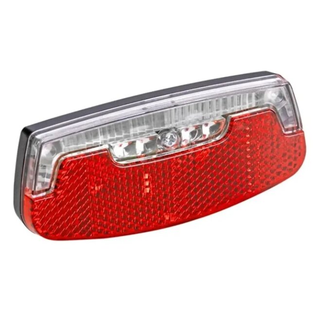 Ikzilight Achterlicht E-bike - 2xLED - Reflector - Standlicht - 8-48V - Zichtbaar tot 1000m