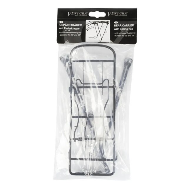 Ventura Bagagedrager - Verstelbare Zijrails - Staal - 26/28 inch - Zwart