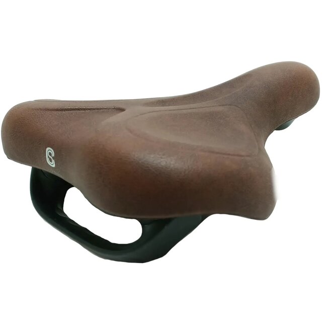 Selle Comfort Comfortabel e-bike zadel - ergonomisch ontwerp - medium bruin - met handvat