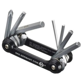 SKS Compacte multitool - 7 functies - roestvrij staal - inclusief neopreen etui - 129 gram