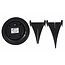 Benson Solar grondspots - modern design - spatwaterdicht - Ø12 cm - 3 stuks
