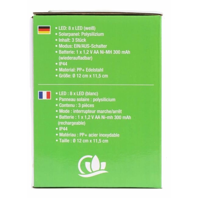 Benson Solar grondspots - modern design - spatwaterdicht - Ø12 cm - 3 stuks