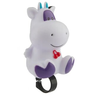 Pexkids Fietstoeter voor kinderen - Nijlpaard ontwerp - Wit - Veilig en speels