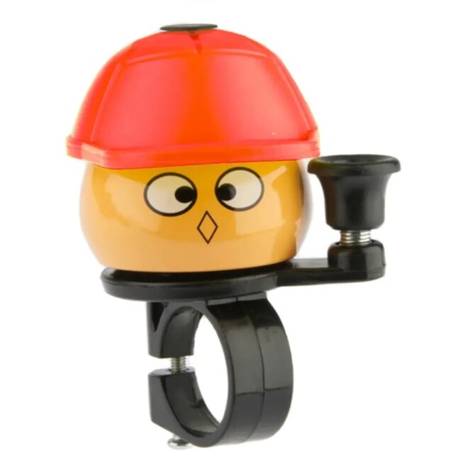 Pexkids Kinderfietsbel met Pet - Speels Design - Veilig en Duurzaam - Geel of Rood