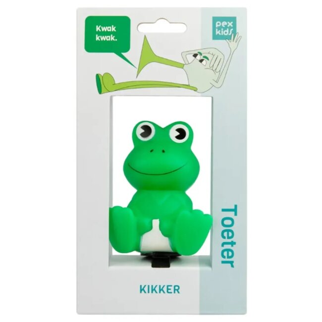 Pexkids Kinderfietstoeter - Kikkerdesign - Veiligheid - Eenvoudige installatie - Lichtgewicht