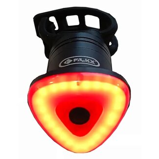 Falkx LED fietsachterlicht - remfunctie - USB-oplaadbaar - 2 montagebeugels - waterdicht - 40 uur gebruikstijd