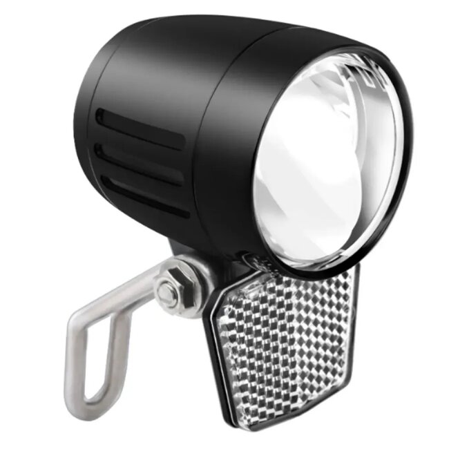 Falkx LED koplamp voor e-bike - 20 Lux - waterdicht - aluminium - zwart
