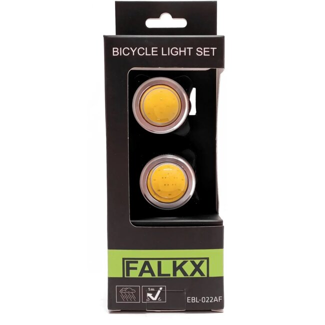 Falkx LED verlichtingsset - USB oplaadbaar - Meerdere lichtstanden - 150/40 Lumen - Veilig fietsen
