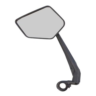 Falkx Linker fietsspiegel - acryl glas - 14x8.5 cm - verstelbare arm 21 cm