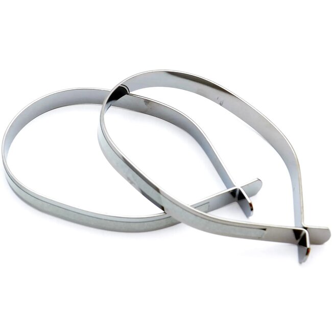 Simson Metalen broekklemmen met reflectie - zelfklemmend - set van 2 stuks