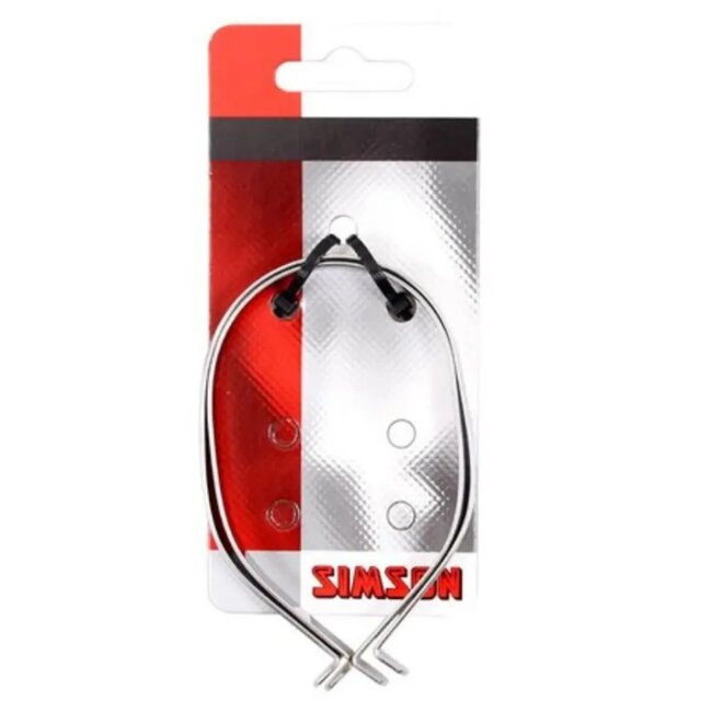 Simson Metalen broekklemmen met reflectie - zelfklemmend - set van 2 stuks