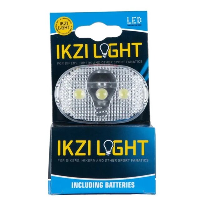Ikzilight Ovale fietskoplamp - 3 LED's - Wit - Batterijvoeding - Inclusief montagebeugel
