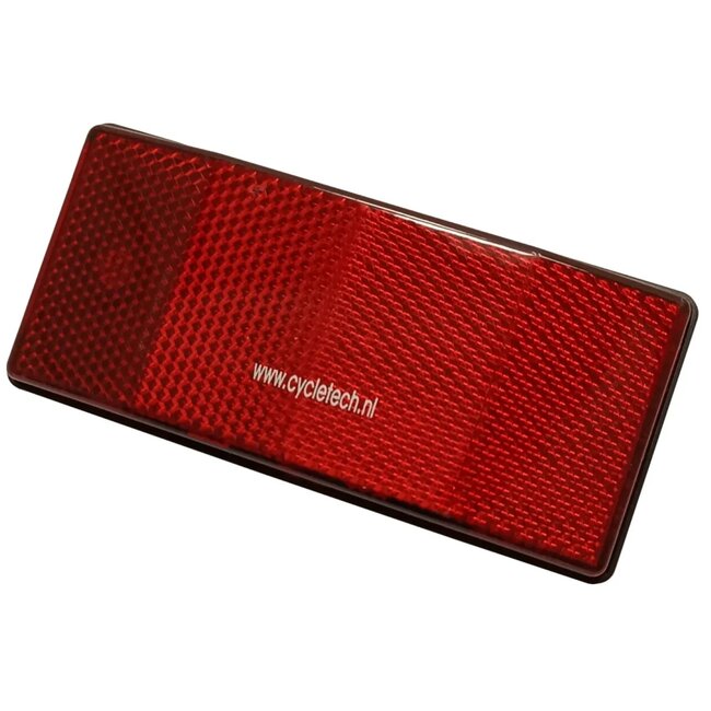 Falkx Fiets reflector voor bagagedrager 80 mm rood kunststof met bevestigingsmateriaal voor extra zichtbaarheid