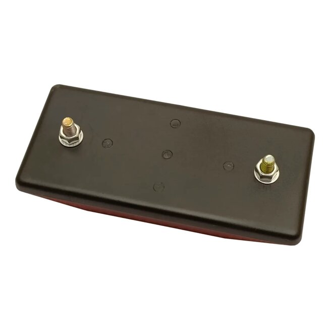 Falkx Fiets reflector voor bagagedrager 80 mm rood kunststof met bevestigingsmateriaal voor extra zichtbaarheid