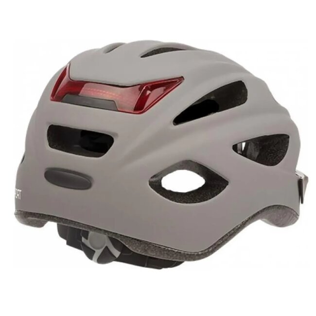 Polisport Stijlvolle fietshelm met ledlicht en matte afwerking - L - Charcoal grijs